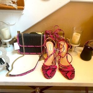 Bundle DEAL ANTONIO MELANI SANDALS AND MATCHING BAG SHOES SIZE 10M